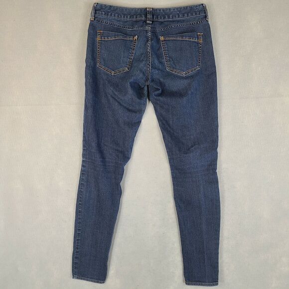 Express Women's Skinny Jeans Size 4 (30x31) Low Rise Dark‎ Wash Blue Denim Pants - Picture 2 of 11
